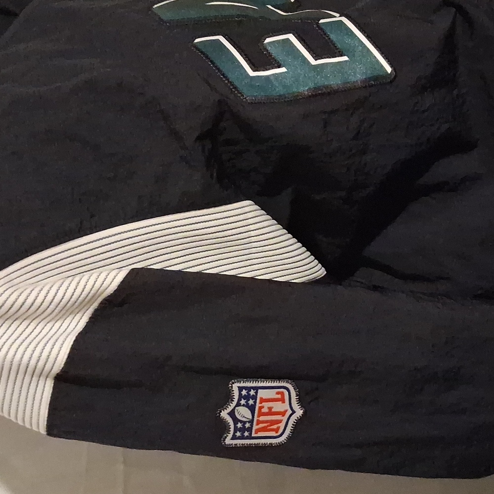 CHRISTMAS SALE NFL PHILADELPHIA EAGLES PULL OVER JACKET MENS SIZE LARGE - Picture 9 of 11